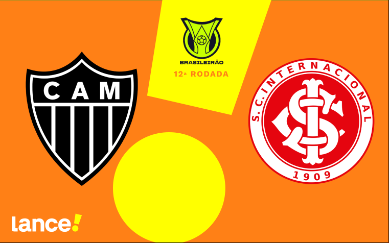 Atlético-MG e Internacional se enfrentam pela 12ª rodada do Brasileirão (Arte: Lance!)