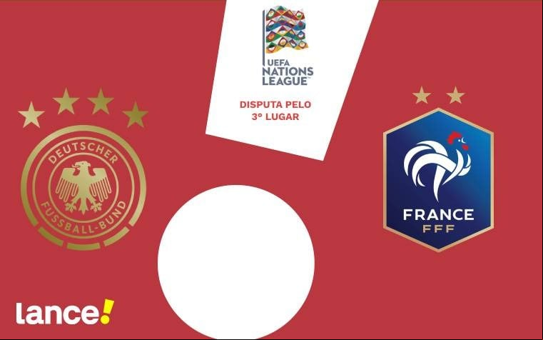 Alemanha x França, na disputa pelo 3º lugar da Nations League (Arte: Lance!)
