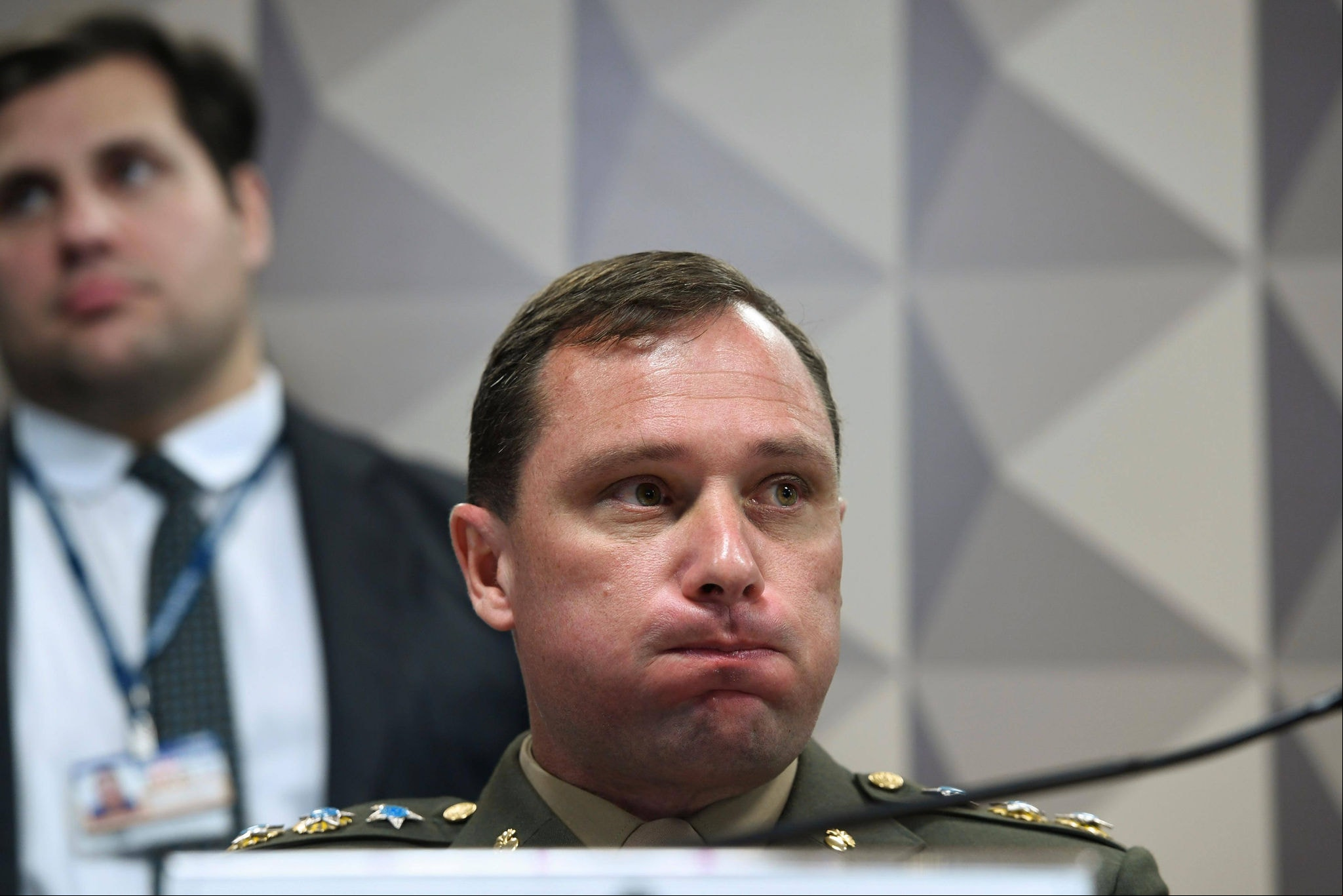 O tenente-coronel Mauro César Barbosa Cid, que foi ajudante de ordens de Bolsonaro, em depoimento na MI do 8 de janeiro