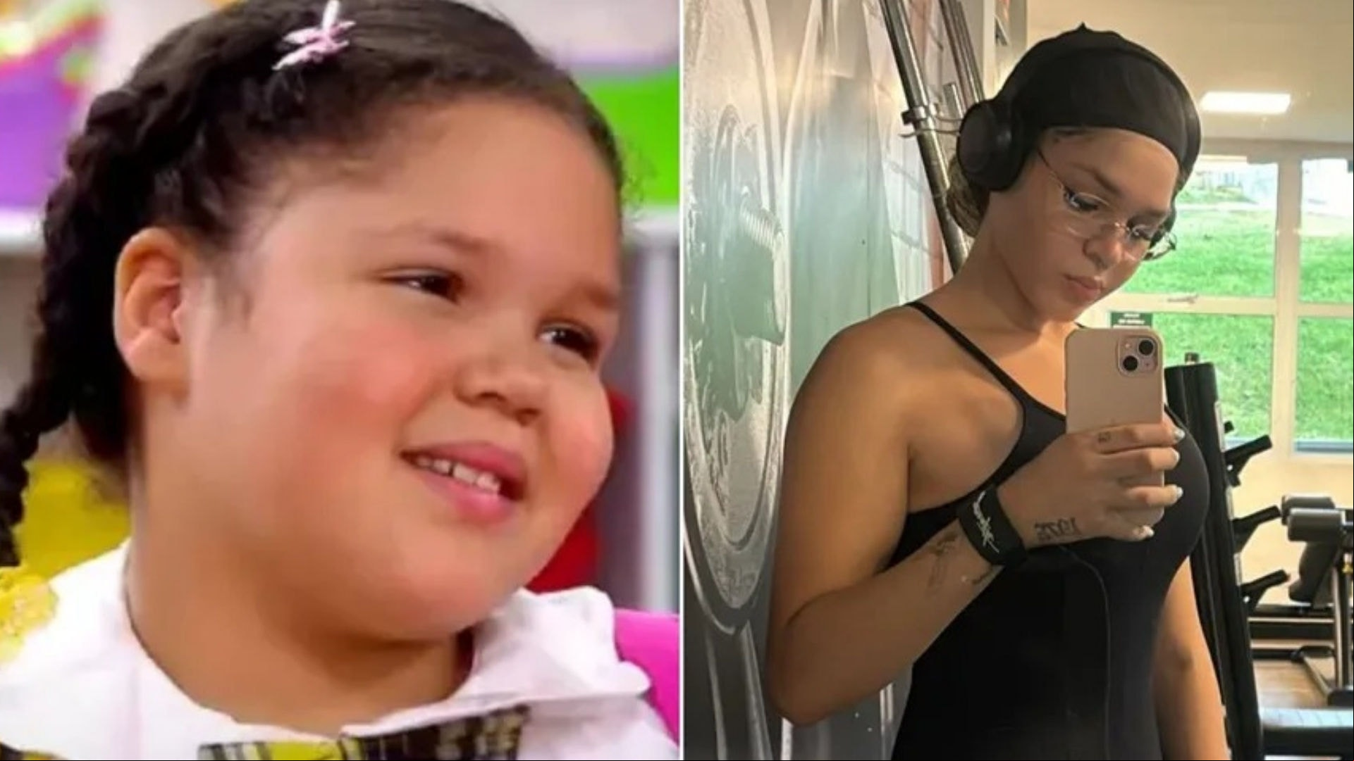 Ex-Carrossel, Aysha Benelli impressiona com a força do seu corpo