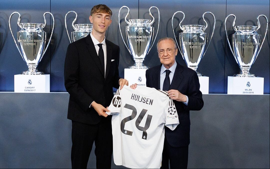 Huijsen foi apresentado oficialmente pelo Real Madrid (Foto: Divulgação)