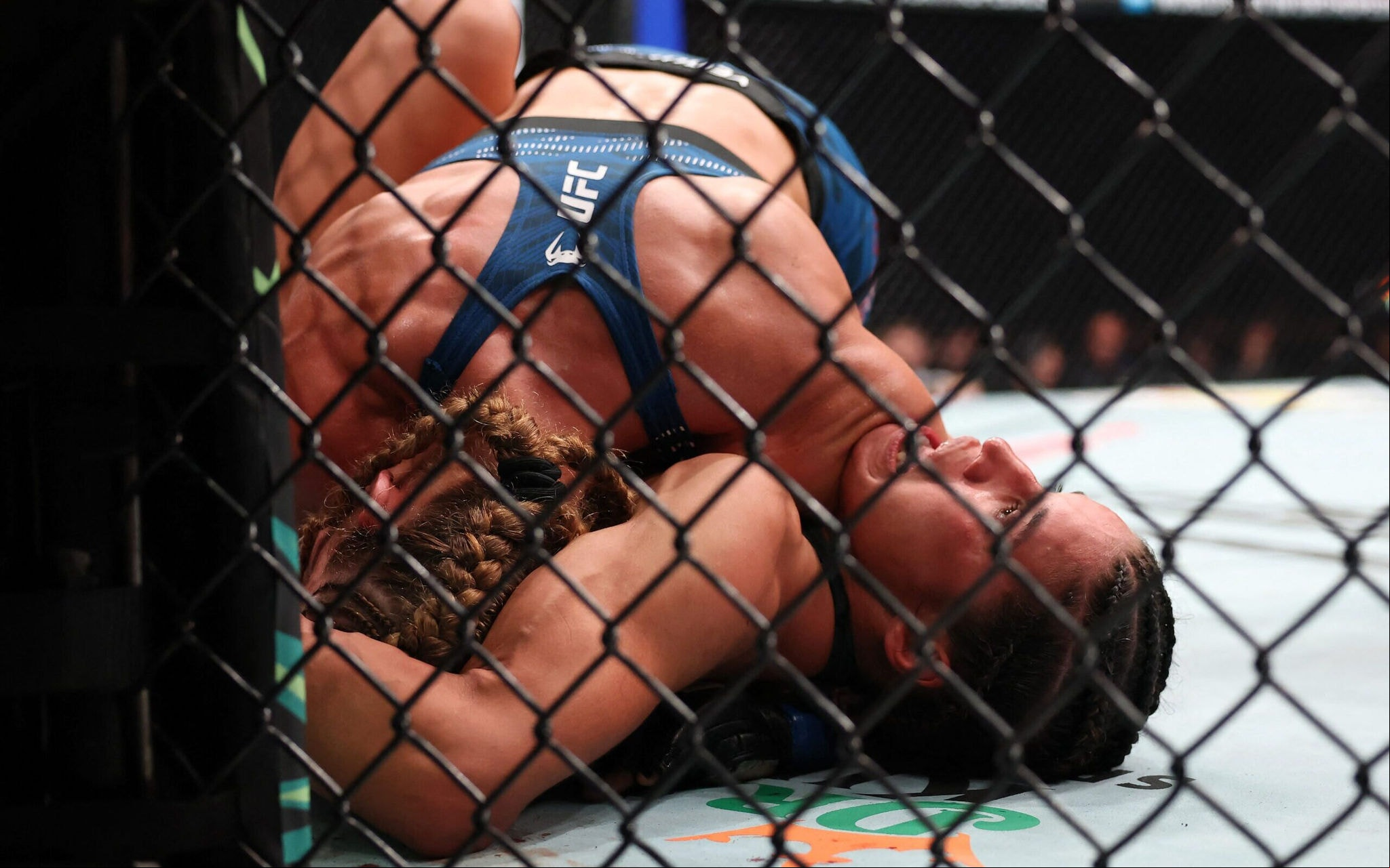 Kayla Harrison derrotou Julianna Peña no UFC 316 (Foto: Elsa/AFP)