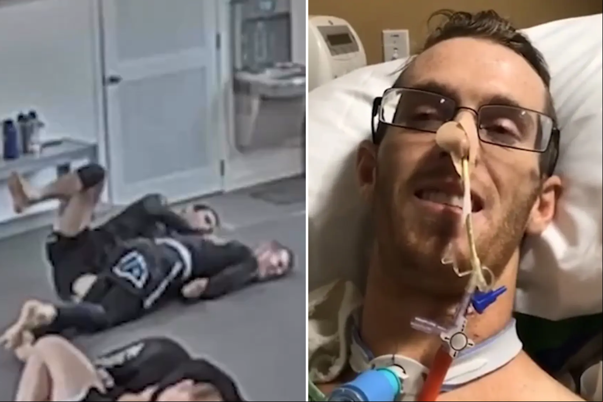 O instrutor executou uma técnica que resultou em danos permanentes à coluna cervical do aluno, causando tetraplegia